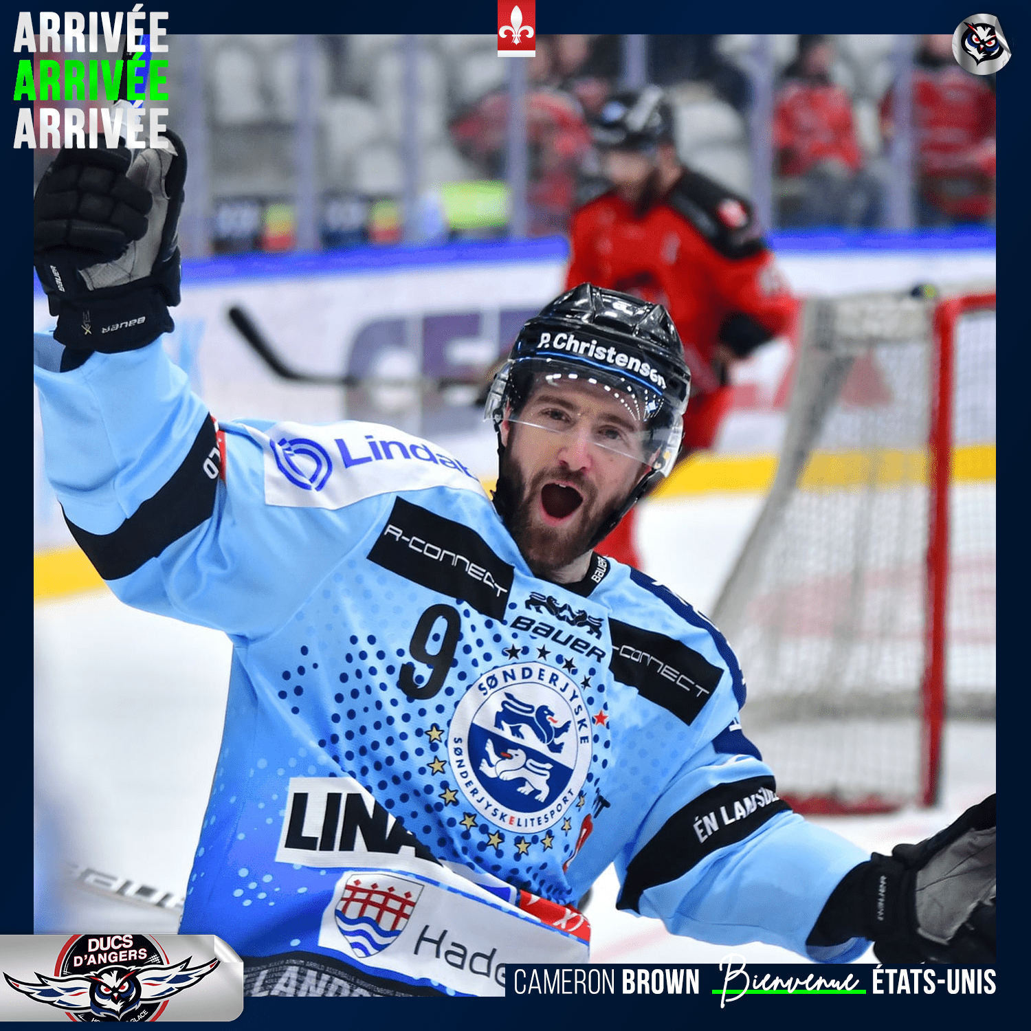 Arrivée de Cam BROWN Les Ducs d'Angers